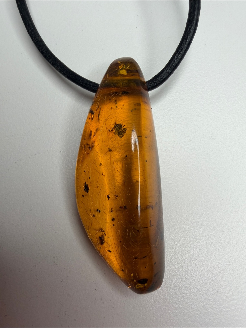 Adjustable Baltic Amber Pendant: Unisex Boho Stone Jewelry